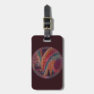 Etiqueta Para Maletas Burgundy Round Stripe Luggage Tag – Customizable