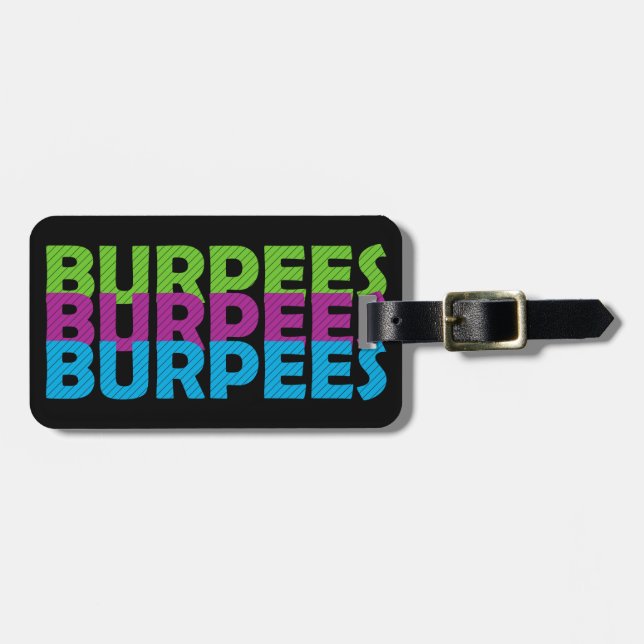 Etiqueta Para Maletas Burpees (Frente Horizontal)