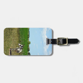 Etiqueta Para Maletas Burro en un campo