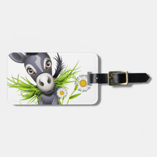Etiqueta Para Maletas Burro gris mocoso