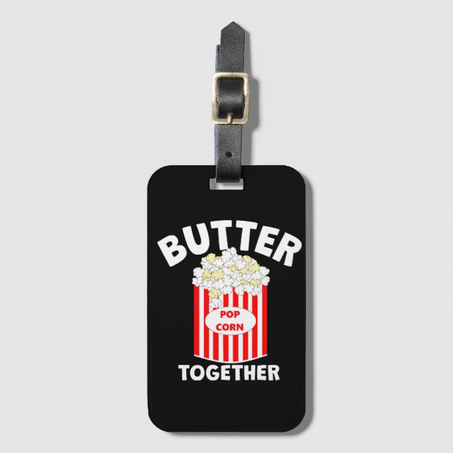 Etiqueta Para Maletas BUTTER Together Movie Popcorn (Anverso vertical)