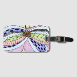 Etiqueta Para Maletas Butterfly Flower Blank