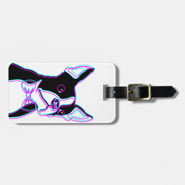 Etiqueta Para Maletas Caballero americano (Frente Horizontal)