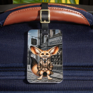 Etiqueta Para Maletas Caballero Fennec Fox Steampunk en la tienda de som