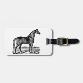 Etiqueta Para Maletas Caballo Antiguo de Pie