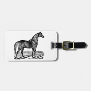 Etiqueta Para Maletas Caballo Antiguo de Pie