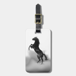 Etiqueta Para Maletas Caballo blanco negro