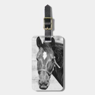 Etiqueta Para Maletas Caballo blanco negro