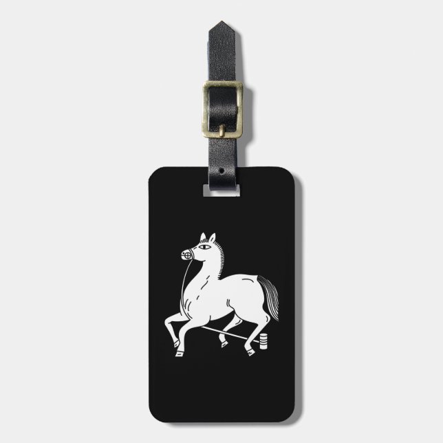 Etiqueta Para Maletas Caballo campeón atado (Frente Vertical)