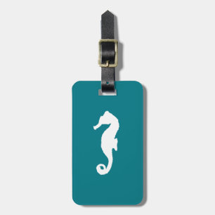 Etiqueta Para Maletas Caballo de mar blanco