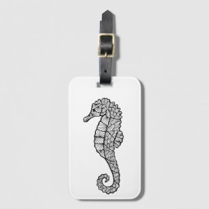 Etiqueta Para Maletas Caballo de mar inspirado