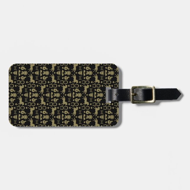 Etiqueta Para Maletas Caballo de oro (Frente Horizontal)