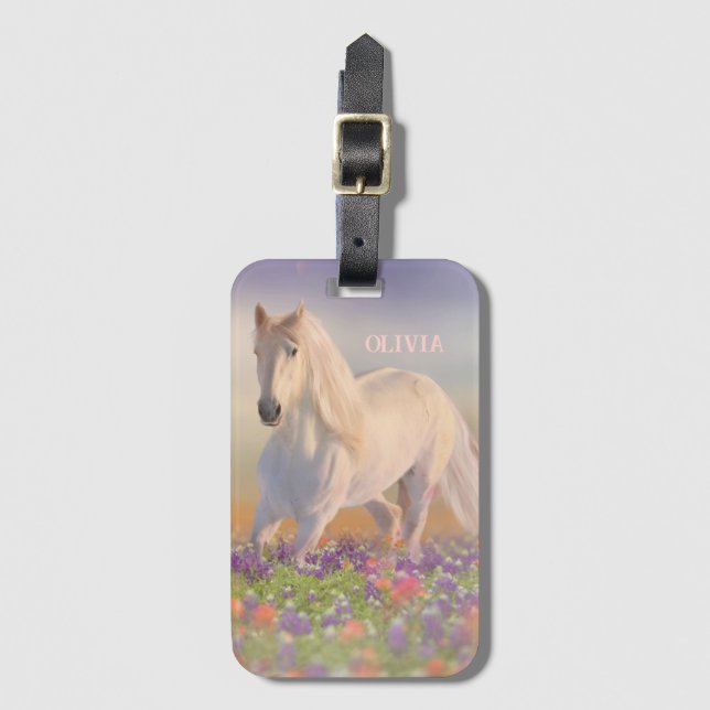 Etiqueta Para Maletas Caballo de sueño (Anverso vertical)