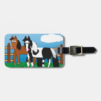 Etiqueta Para Maletas Caballo del dibujo animado