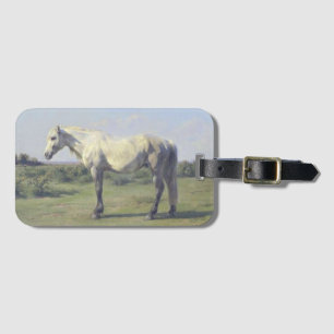 Etiqueta Para Maletas Caballo gris en un campo (por Rosa Bonheur)