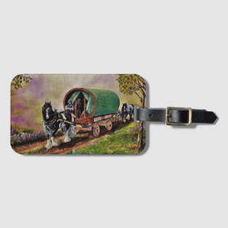 Etiqueta Para Maletas Caballo Gypsy Vanner Caravana irlandesa