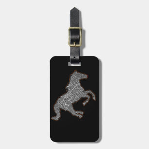 Etiqueta Para Maletas caballo negro