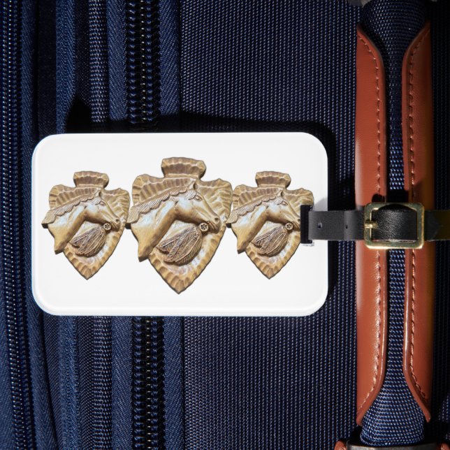 Etiqueta Para Maletas Caballo Triple Pica (Anverso In Situ 4)