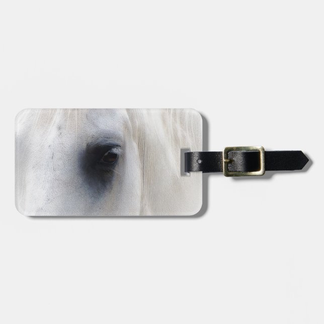 Etiqueta Para Maletas Caballo y floral (Frente Horizontal)