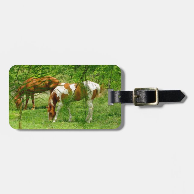Etiqueta Para Maletas Caballos de verano (Frente Horizontal)
