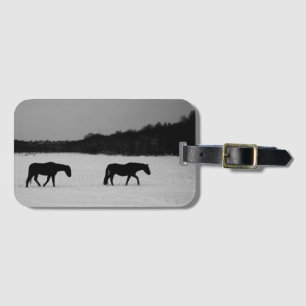 Etiqueta Para Maletas Caballos en Nieve bc ltcnm