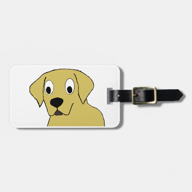 Etiqueta Para Maletas Cabeza personalizado amarillo LR (Frente Horizontal)