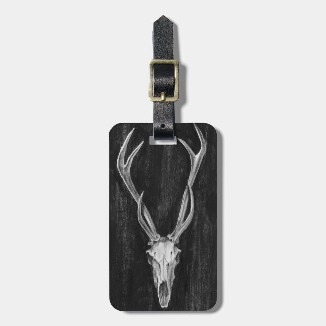 Etiqueta Para Maletas Cabeza Rustic Deer Animal (Frente Vertical)