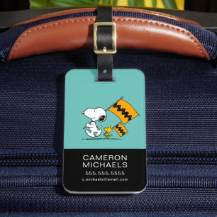 Etiqueta Para Maletas Cacahuetes Banderas Snoopy & Woodstock