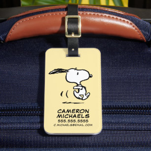 Etiqueta Para Maletas Cacahuetes   Ejecución de Snoopy