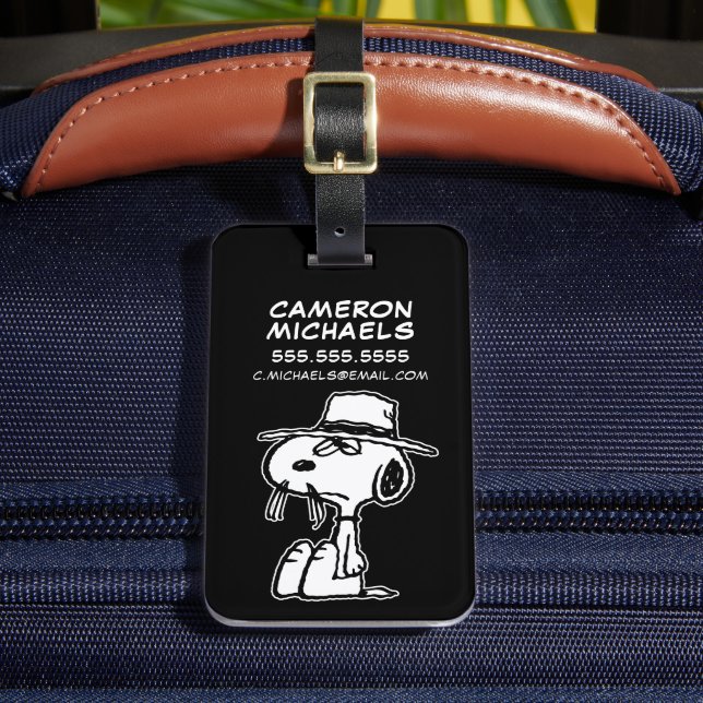 Etiqueta Para Maletas Cacahuetes | El hermano Spike de Snoopy (Anverso In situ 2)