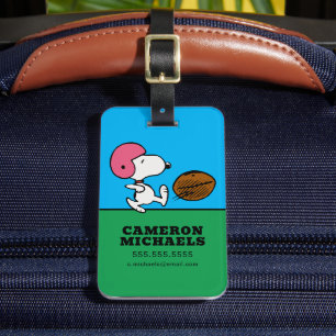 Etiqueta Para Maletas Cacahuetes Snoopy Football Kicker