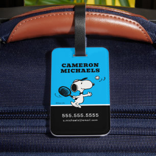 Etiqueta Para Maletas Cacahuetes Snoopy Juega Al Tenis