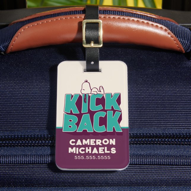 Etiqueta Para Maletas Cacahuetes | Snoopy Kickback (Anverso In situ 2)