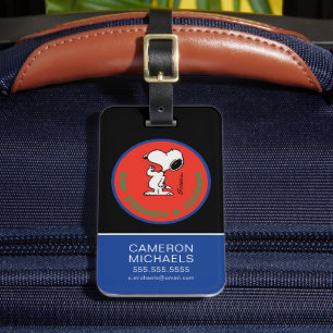 Etiqueta Para Maletas Cacahuetes Snoopy Raw Strength & Courage Badge