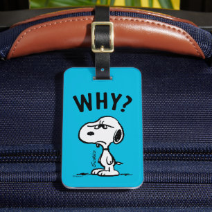 Etiqueta Para Maletas Cacahuetes Snoopy Se Pregunta Por Qué?