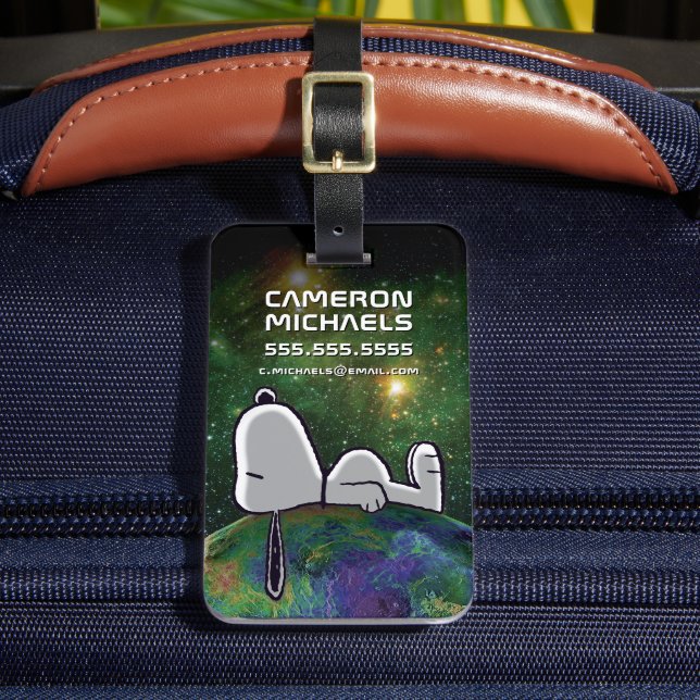 Etiqueta Para Maletas Cacahuetes | Snoopy Spacing Out (Anverso In situ 2)