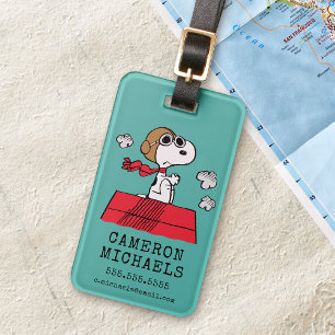 Etiqueta Para Maletas Cacahuetes   Snoopy the Flying Ace