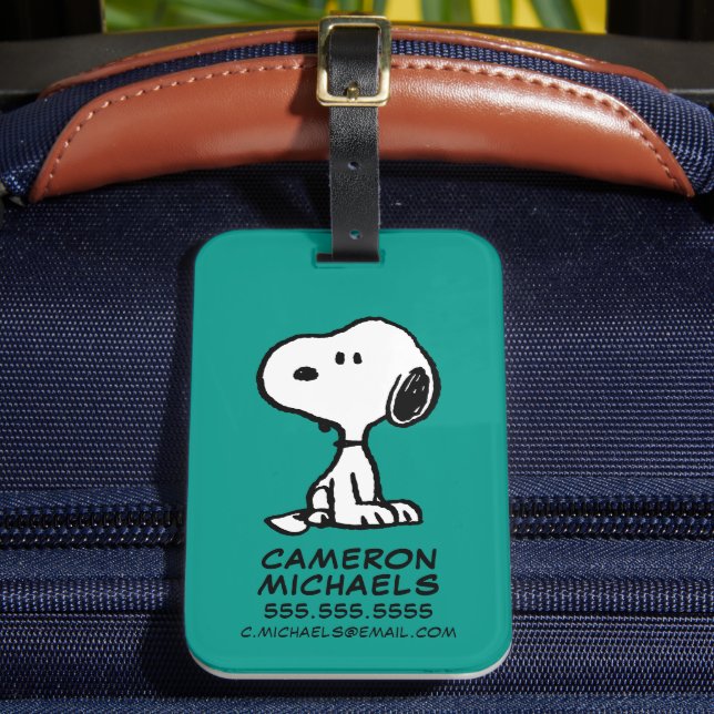 Etiqueta Para Maletas Cacahuetes | Snoopy Turns (Anverso In situ 2)
