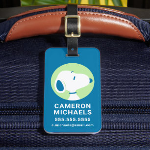 Etiqueta Para Maletas Cacahuetes   Sueños de Deco Azul Snoopy