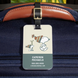 Etiqueta Para Maletas Cacahuetes Viaje para esquiar Snoopy & Woodstock