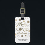 Etiqueta Para Maletas CACHÉ FANTÁSTICO SU COVIDO FUERA DE LA TIPOgrafía<br><div class="desc">Gracioso COVID-19 BABY SU COVID FUERA del moderno diseño de tipografía de escritura en oro y blanco con virus de la corona que representa copos de nieve en oro y blanco. Póngase en contacto con el diseñador a través de Zazzle Chat o makeitaboutyoustore@gmail.com si desea modificar este diseño o en...</div>