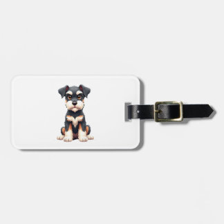 Etiqueta Para Maletas Cachorro de Schnauzer Miniatura (1)