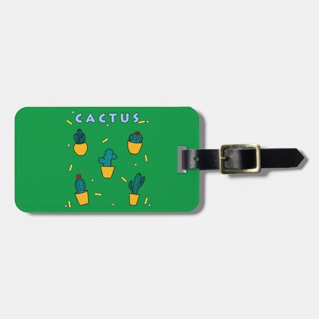Etiqueta Para Maletas Cactus (Frente Horizontal)
