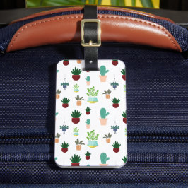 Etiqueta Para Maletas Cactus Suculentos Personalizados