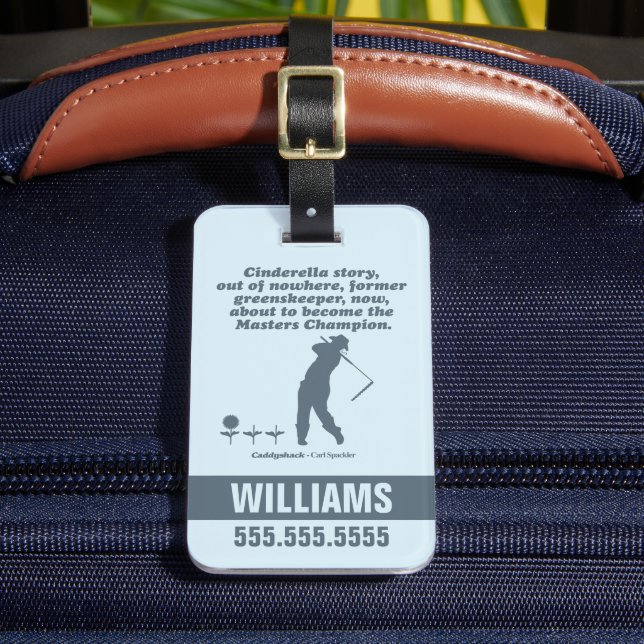 Etiqueta Para Maletas Caddyshack | Cindrella Story (Anverso In situ 2)