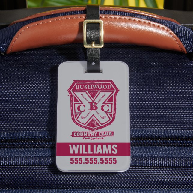 Etiqueta Para Maletas Caddyshack | Escudo del club de campo Bushwood (Anverso In situ 2)