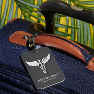 Etiqueta Para Maletas Caduceus Anthracite Medical