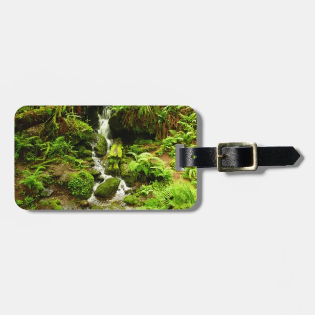 Etiqueta Para Maletas Cae Trillium en el Parque Nacional Redwood (Frente Horizontal)