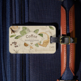 Etiqueta Para Maletas Café Collage