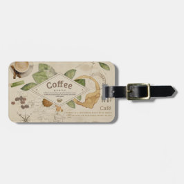 Etiqueta Para Maletas Café Collage